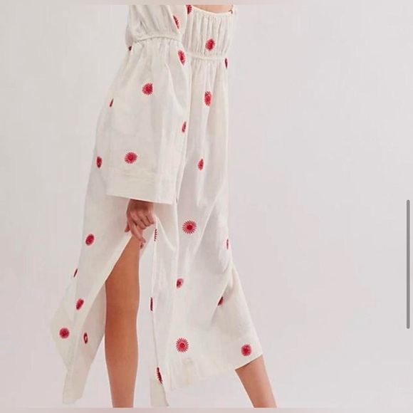 NWT Free People Emory Embroidered Midi Dress - Picture 4 of 5